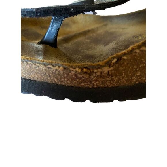 Birkenstock women’s leather Gizeh glitter, shimmer, thong sandals, size 6 - Picture 4 of 6